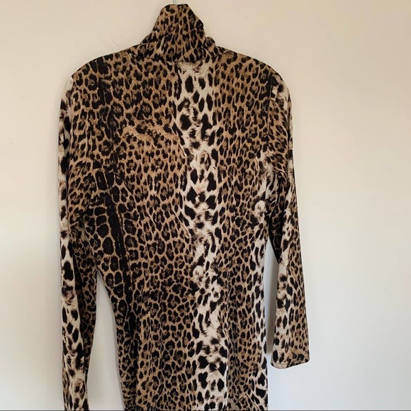 Joseph Ribkoff Leopard Print Cocktail Dress Sz 10 - Picture 6 of 12